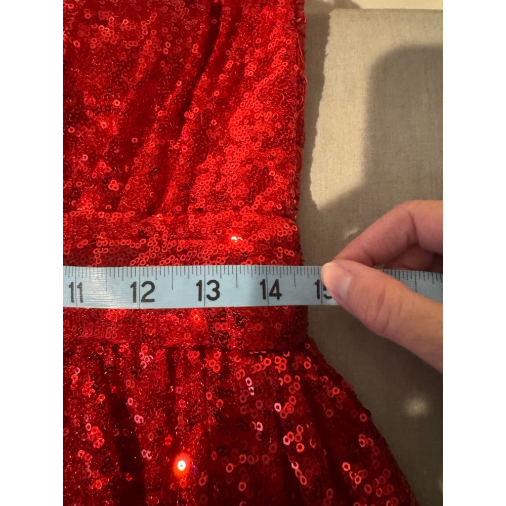Women's JJ'S HOUSE Red Sequin Prom Dress size M - Picture 6 of 9